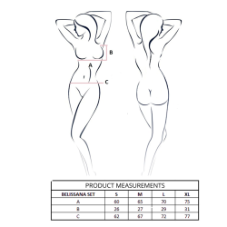 Passion - Ensemble Soutien-Gorge + String Belissana Noir S/M